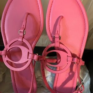 Coach sandals, size 11, pretty pink